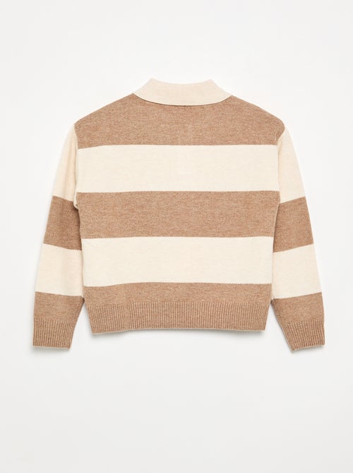 Pull chaud forme polo - Kiabi Pull chaud forme polo - Kiabi