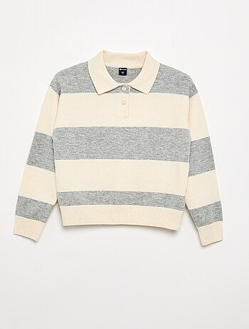 Pull chaud forme polo