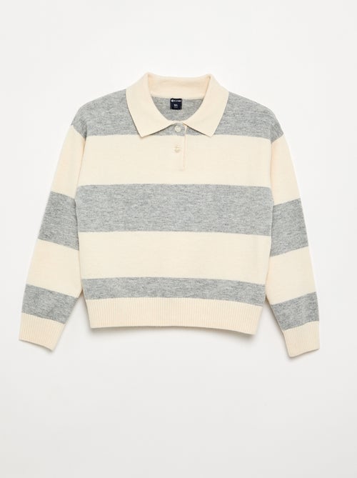 Pull chaud forme polo - Kiabi Pull chaud forme polo - Kiabi