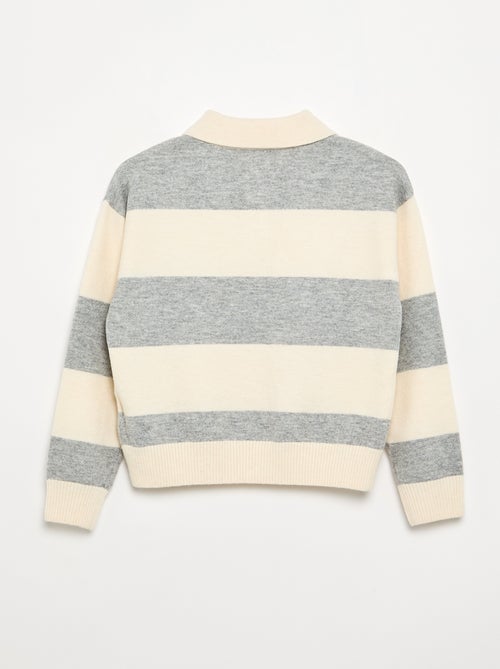 Pull chaud forme polo - Kiabi Pull chaud forme polo - Kiabi
