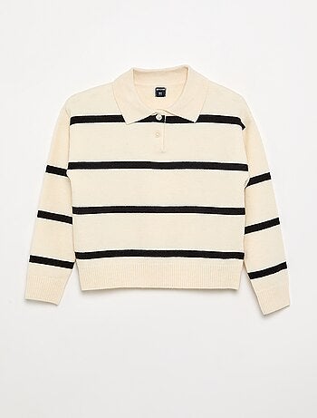 Pull chaud forme polo