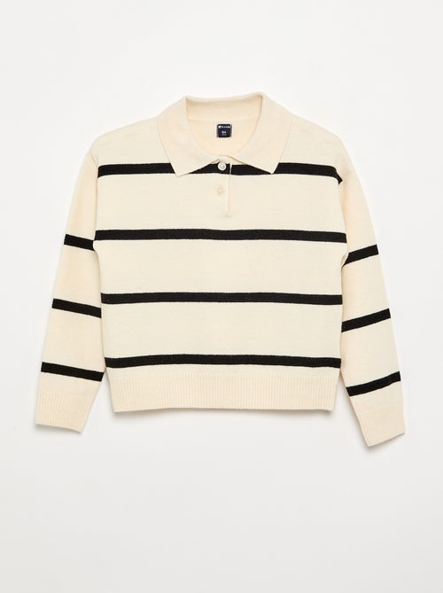 Pull chaud forme polo - Kiabi Pull chaud forme polo - Kiabi