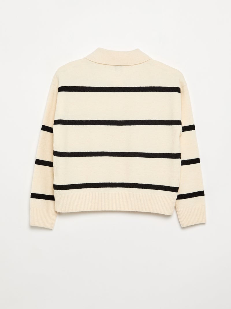 Pull chaud forme polo Noir - Kiabi