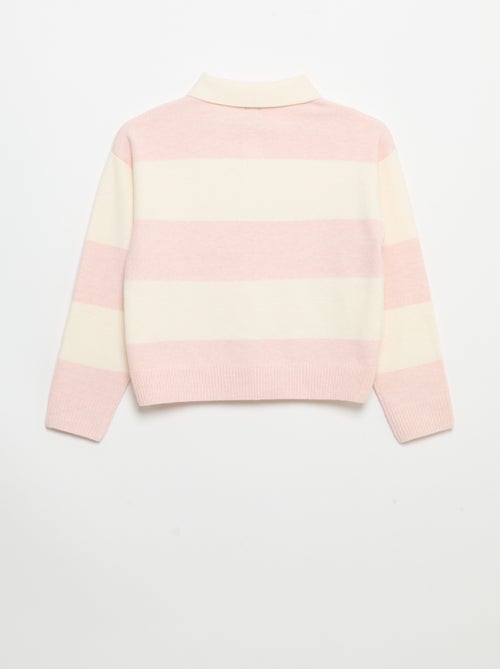 Pull chaud forme polo - Kiabi