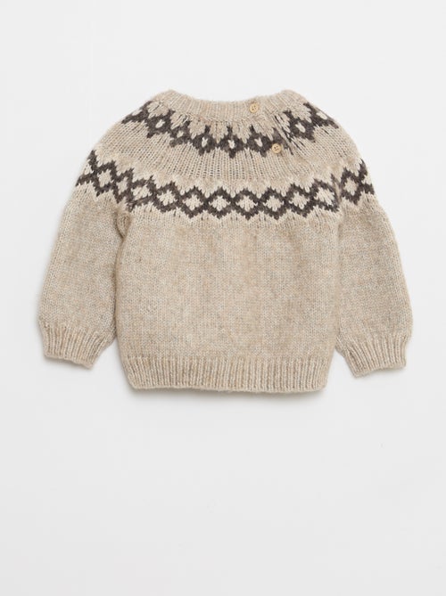 Pull chaud jacquard - Kiabi