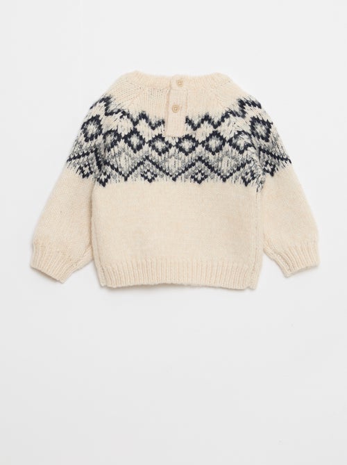 Pull chaud jacquard - Kiabi