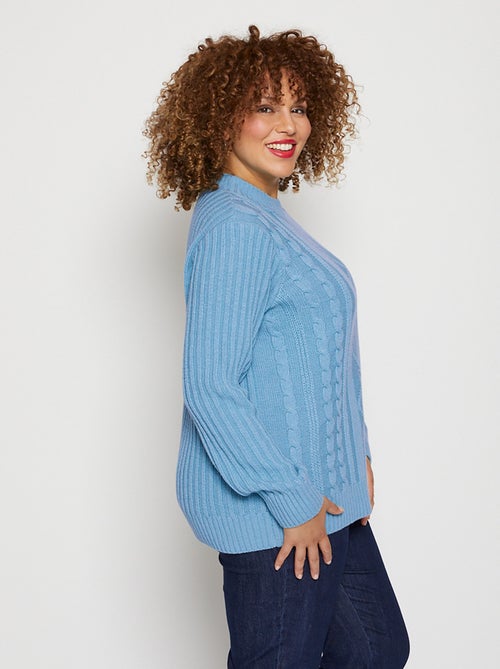 Pull chaud style irlandais col montant - Afibel - Kiabi