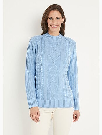 Pull chaud style irlandais col montant - Afibel