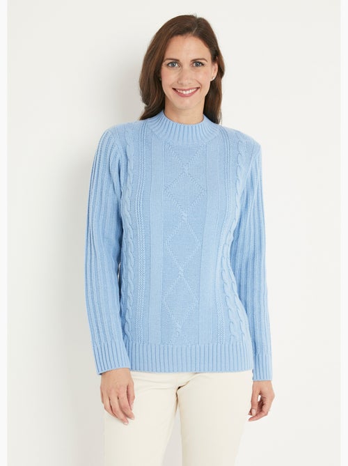 Pull chaud style irlandais col montant - Afibel - Kiabi