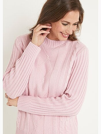 Pull chaud style irlandais col montant - Afibel