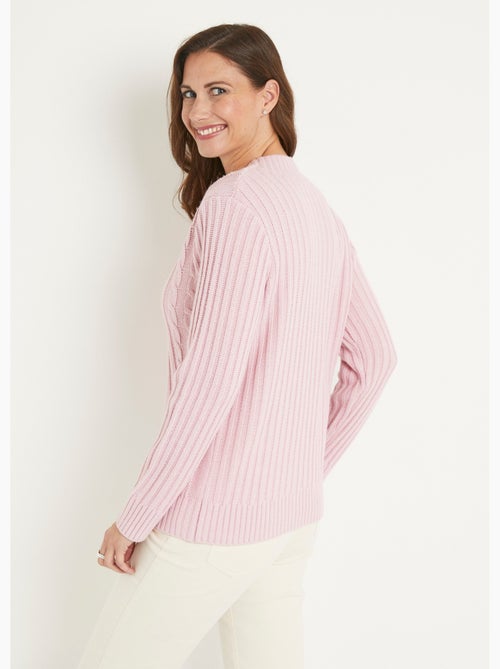 Pull chaud style irlandais col montant - Afibel - Kiabi