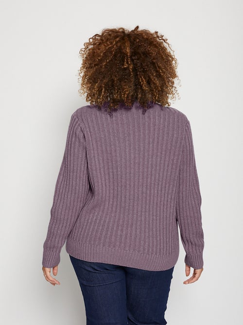 Pull chaud style irlandais col montant - Afibel - Kiabi