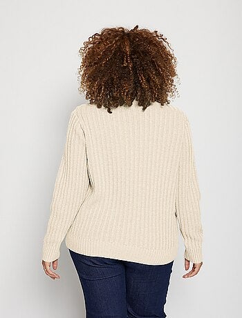 Pull chaud style irlandais col montant