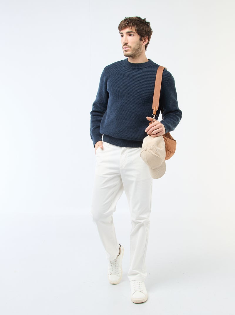 Pull chaud uni Bleu marine - Kiabi