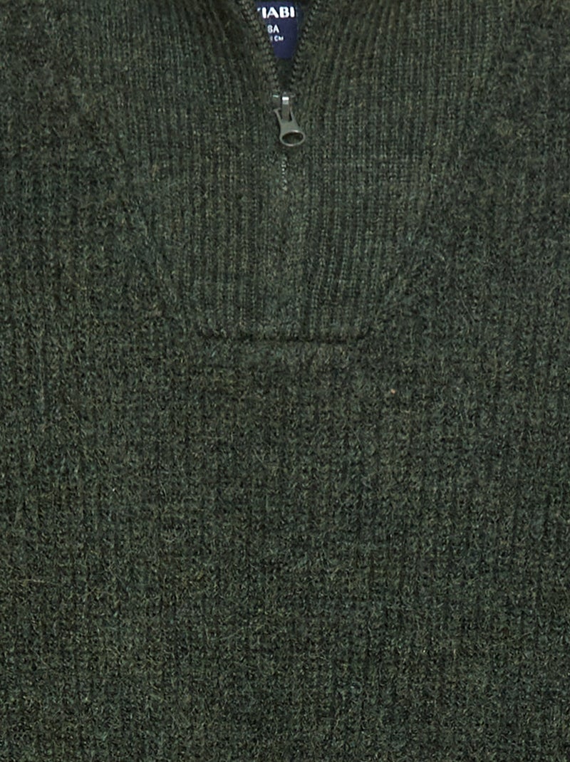 Pull chaud uni Kaki - Kiabi