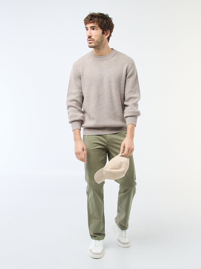 Pull chaud uni Marron - Kiabi