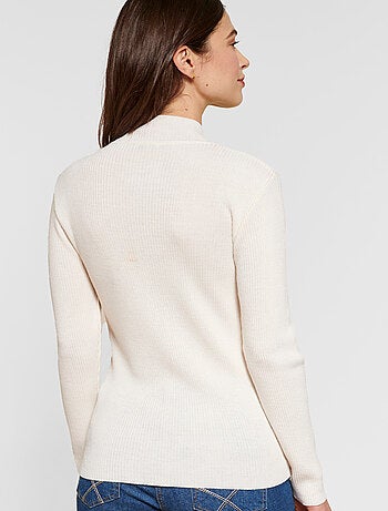 Pull-chaussette col montant 50% laine mérinos - Damart