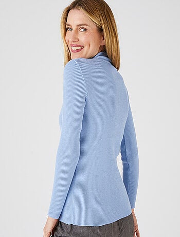 Pull-chaussette col montant 50% laine mérinos - Damart