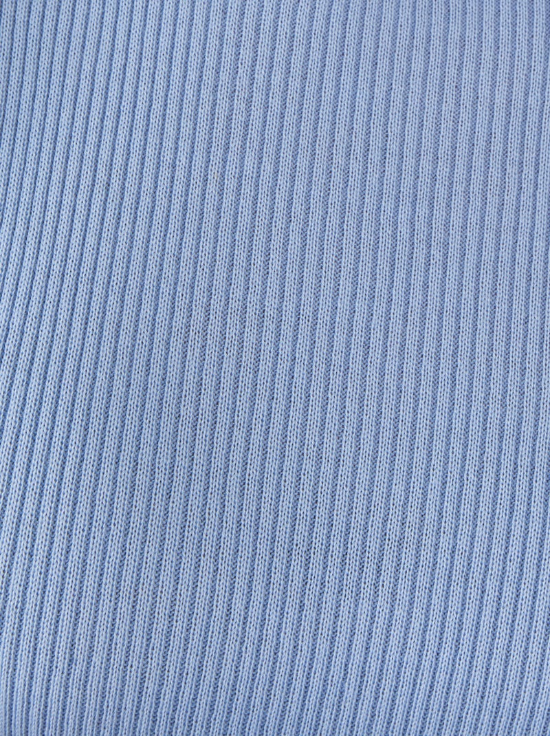 Pull-chaussette col montant 50% laine mérinos - Damart Bleu clair - Kiabi