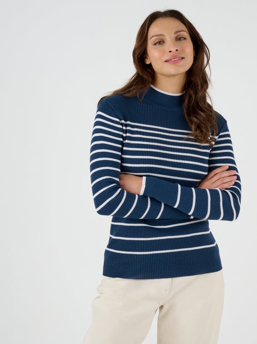 Pull-chaussette col montant 50% laine mérinos - Damart - Kiabi
