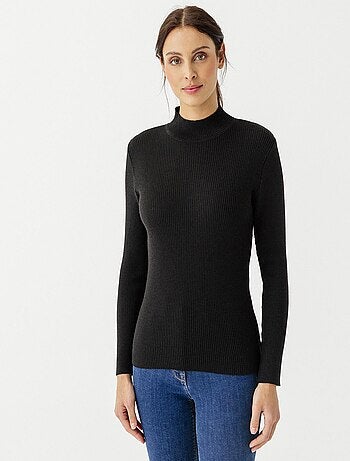 Pull-chaussette col montant 50% laine mérinos - Damart