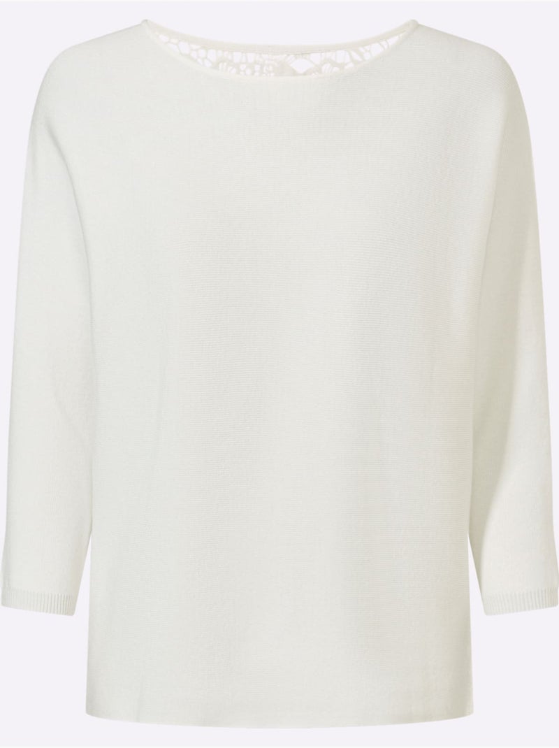 Pull Chauve-souris 50% Viscose - Taille Standard - Witt Ecru - Kiabi