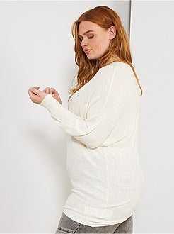 Pull chauve-souris détail métallique - Kiabi