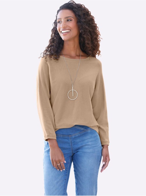 Pull Chauve-souris Manches Chauve-souris 3/4 - Taille Standard - Helline - Kiabi