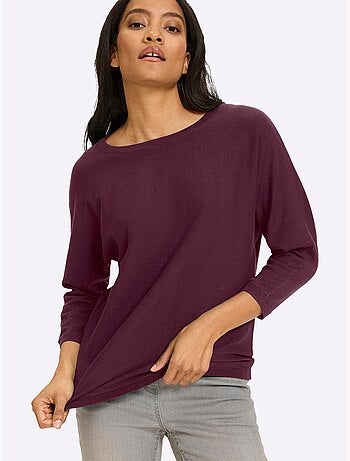 Pull Chauve-souris Manches Chauve-souris 3/4 - Taille Standard - Helline