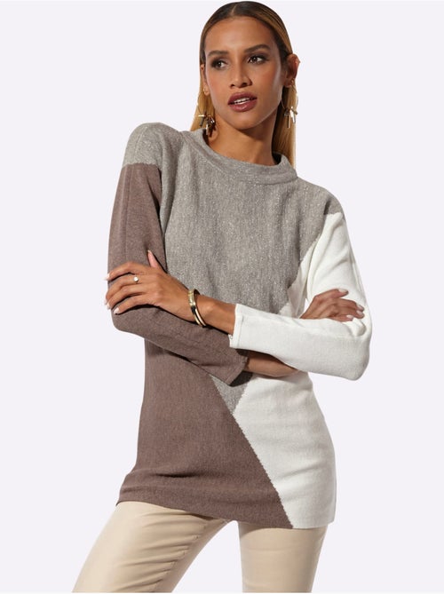Pull Chauve-souris Mélange De Modal Doux - Taille Standard - Helline - Kiabi
