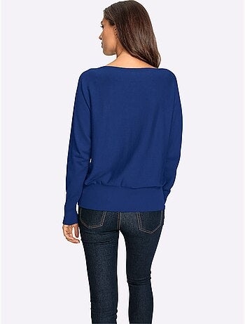 Pull Chauve-souris Tricoté En Parallèle - Taille Standard - Helline
