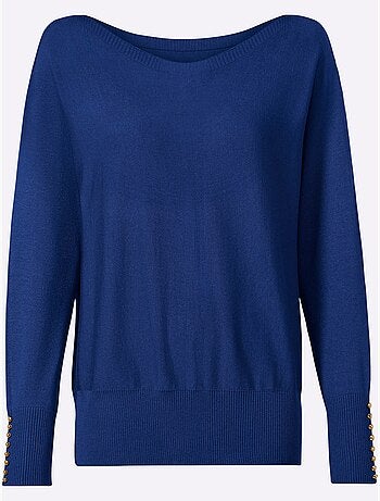 Pull Chauve-souris Tricoté En Parallèle - Taille Standard - Helline