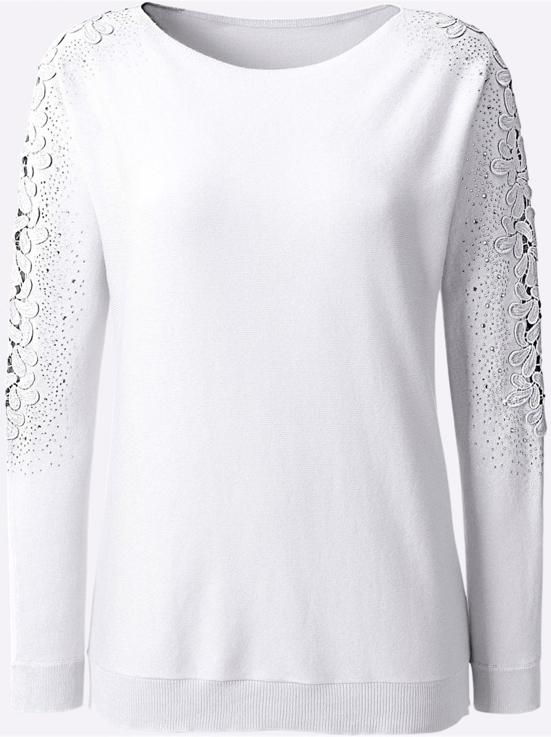 Pull chauve-souris viscose - taille standard - witt Ecru - Kiabi