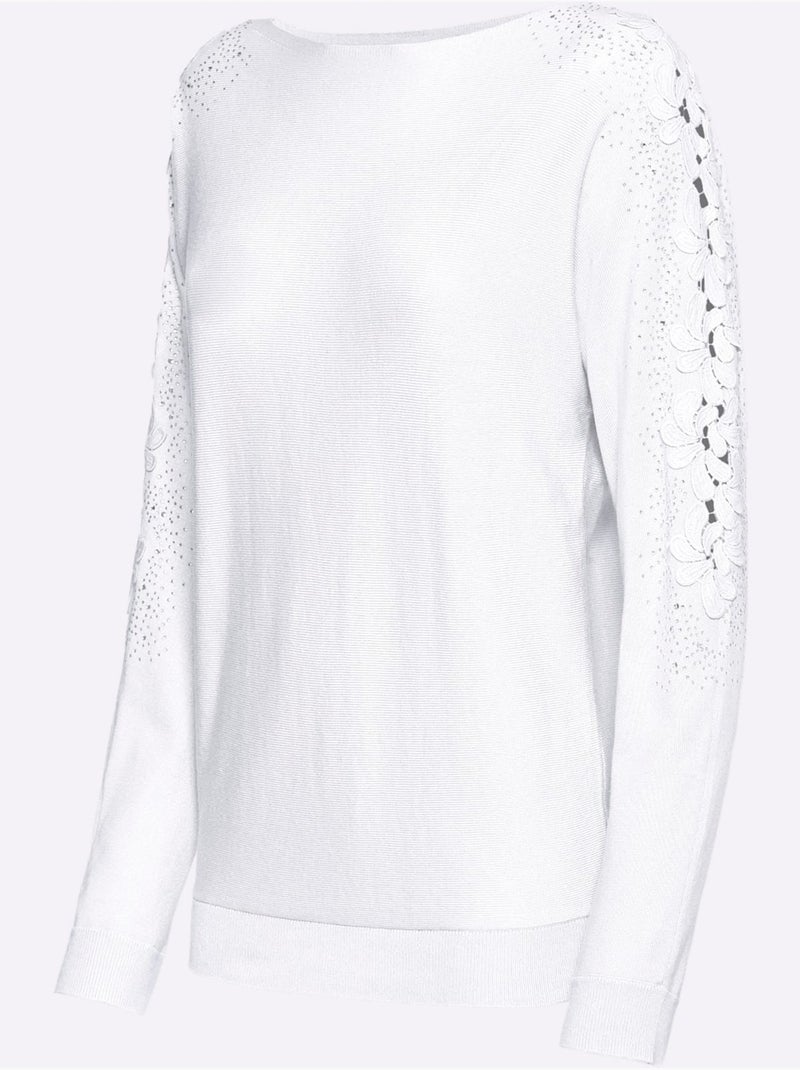 Pull chauve-souris viscose - taille standard - witt Ecru - Kiabi