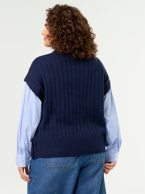 Pull chemise 2-en-1 - Kiabi
