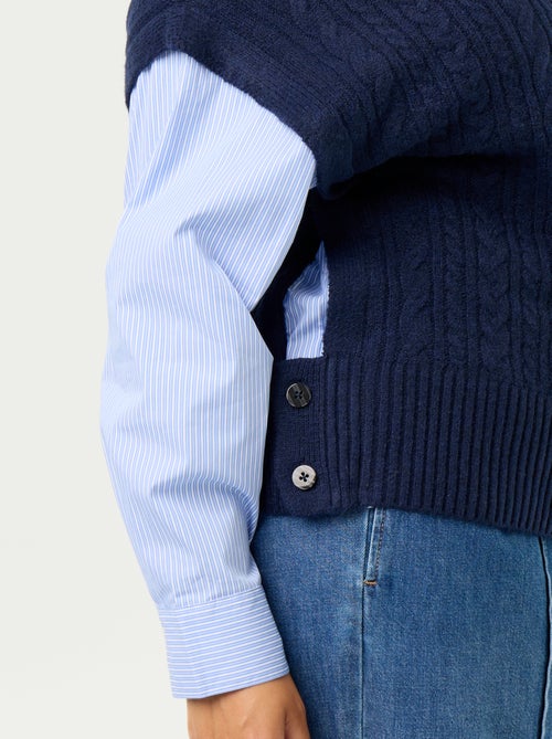 Pull chemise 2-en-1 - Kiabi