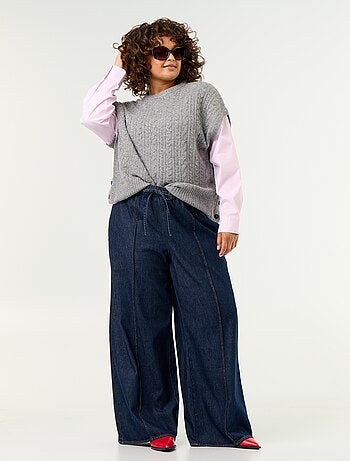 Pull chemise 2-en-1