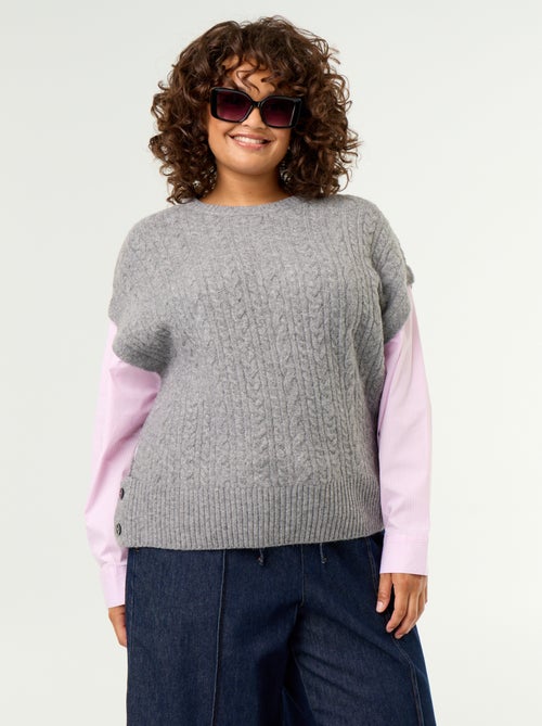 Pull chemise 2-en-1 - Kiabi