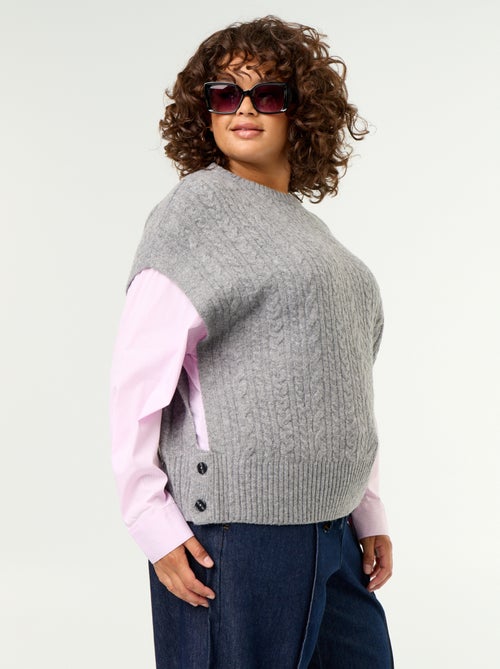 Pull chemise 2-en-1 - Kiabi