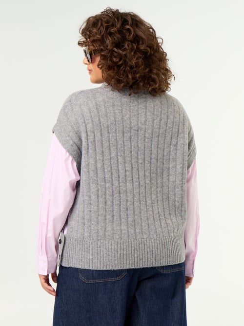 Pull chemise 2-en-1 - Kiabi
