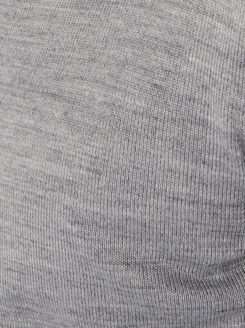 Pull classique encolure V avec laine - Damart - Kiabi