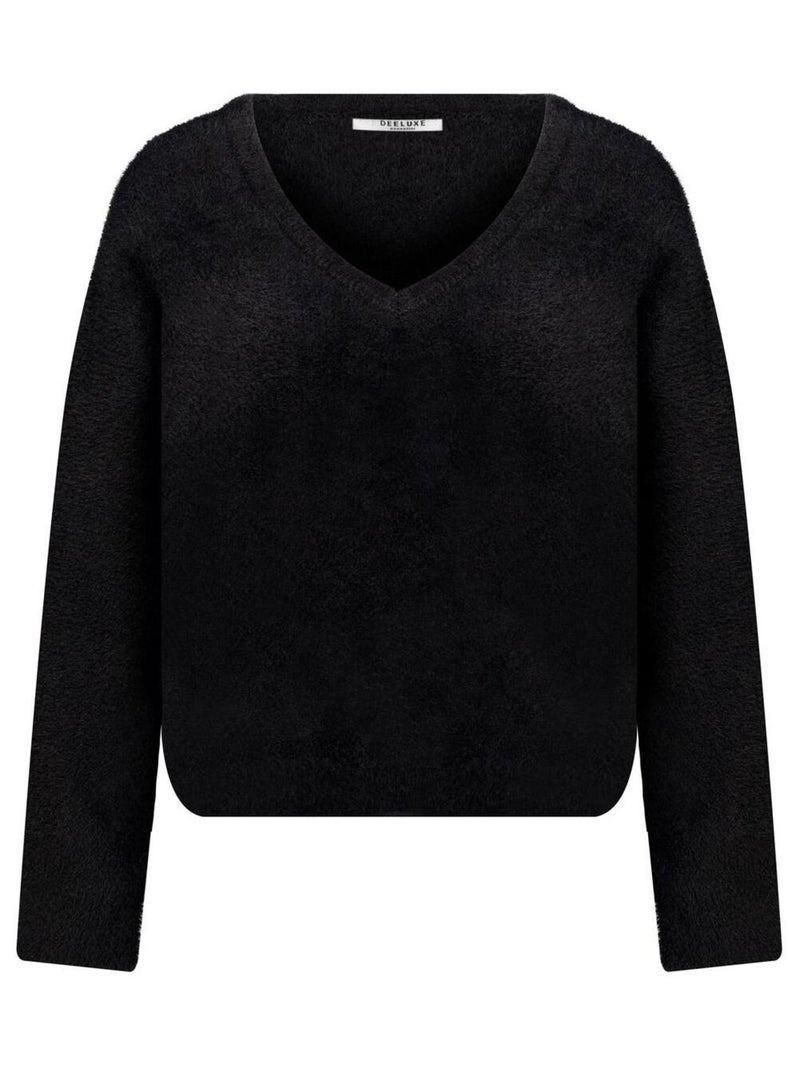 Pull cocooning avec une texture toute douce  'Deeluxe' Noir - Kiabi