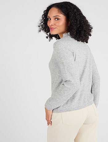 Pull col à volant mélange laine Thermolactyl - Damart