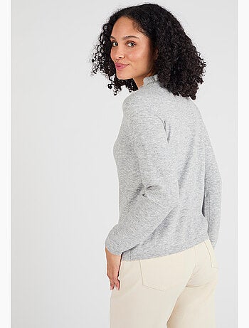 Pull col à volant mélange laine Thermolactyl - Damart