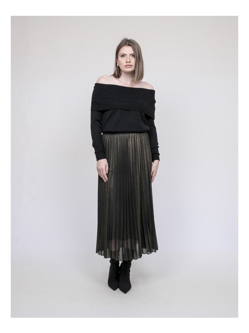 Pull col bardot KATARINA Noir - Kiabi