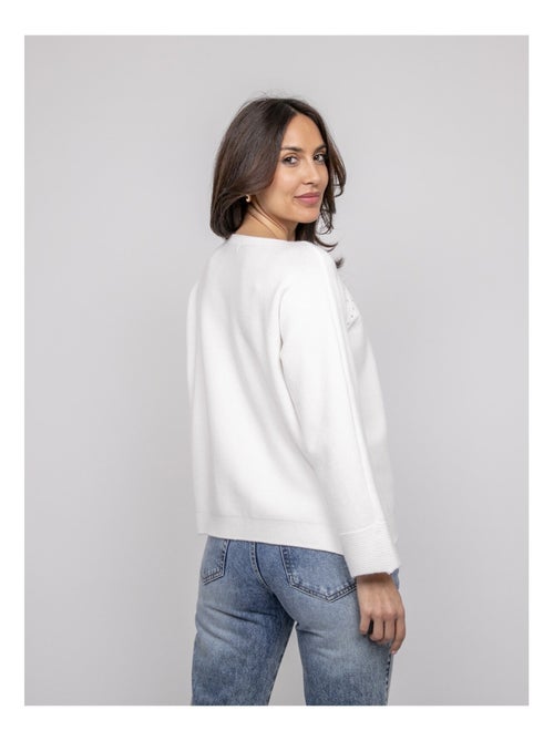 Pull col bateau avec strass KAJU - Kiabi