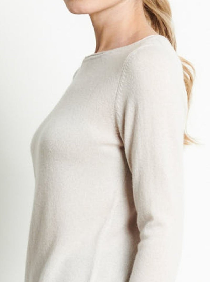Pull col bateau femme 100% cachemire - LILLY 5B Gris perle - Kiabi
