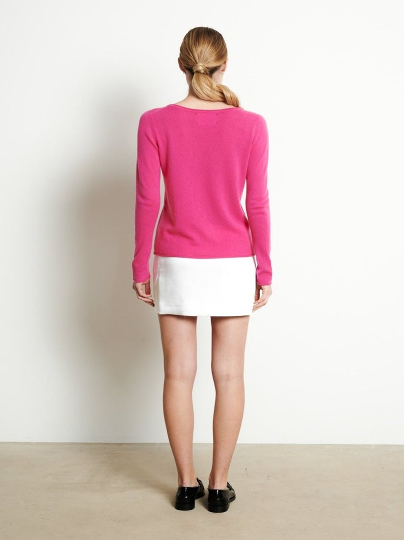 Pull col bateau femme 100% cachemire - LILLY 5B Rose - Kiabi