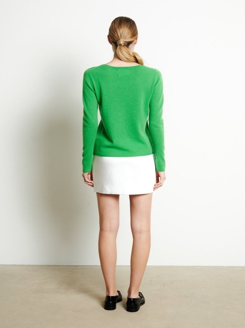 Pull col bateau femme 100% cachemire - LILLY 5B Vert - Kiabi