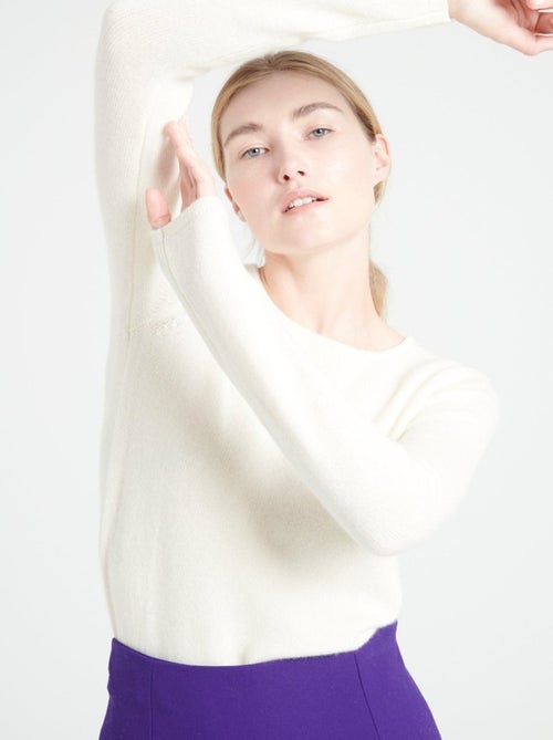 Pull col bateau femme en cachemire 4 fils - LILLY 18 - Kiabi